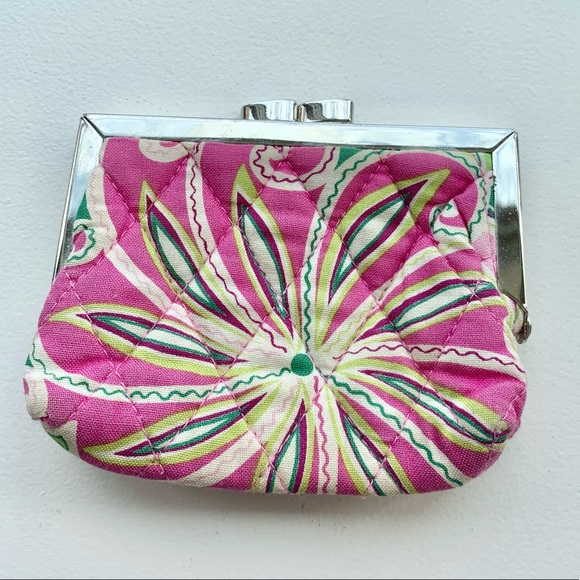 Vera Bradley Pinwheel Pink Coin Purse - Picture 10 of 11